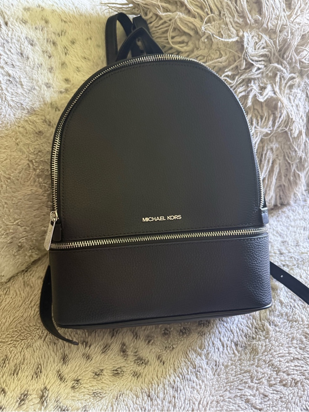 Michael Kors Rhea Medium Pebbled Leather Backpack
